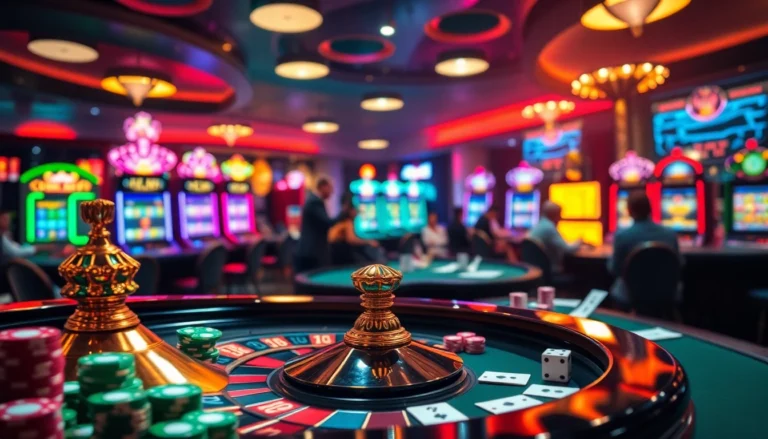 Experience gambling excitement at https://new88.cz/ with vibrant casino tables and players placing bets.